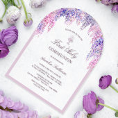 薄紫ウィステリアアーチ第1聖餐式 アクリル招待状