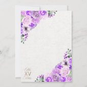 薄紫ウェスタン女性のカーボーイブーツランチェロキンセアニェラ 招待状 (裏面)