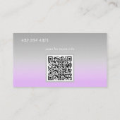 薄紫エレガントグレイのオンブレ 名刺 (裏面)