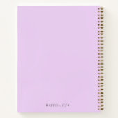 薄紫エレガントパープルの希望と夢ジャーナル ノートブック (裏面)