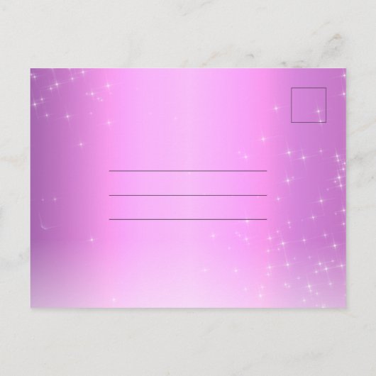 薄紫エレガントパープルキンセアニェラ日付を保存 ポストカード (裏面)