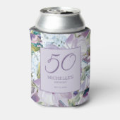 薄紫エレガントパープルフローラ緑50誕生日 缶クーラー (缶裏面)