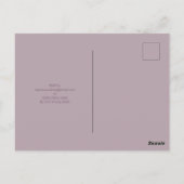 薄紫エレガントフラワー日付はがきを保存 ポストカード (裏面)