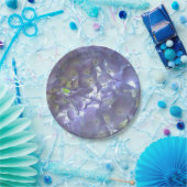 薄紫エレガントフローララベンダーアジサイ ペーパープレート (パーティー)