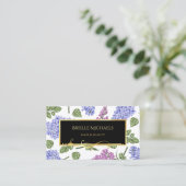 薄紫エレガントフローラ金ゴールドの染毛と美しい 名刺 (スタンド正面)