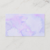 薄紫エレガントブルーパステルウォーターカラー 名刺 (裏面)