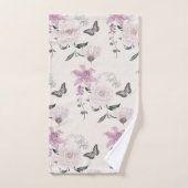 薄紫エレガントライズ植物風呂タオルセット バスタオルセット (ハンドタオル)