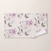 薄紫エレガントライズ植物風呂タオルセット バスタオルセット (ハンドタオル)