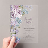 薄紫エレガントリハーサル アクリル招待状 (インサイチュ (ポータブル))