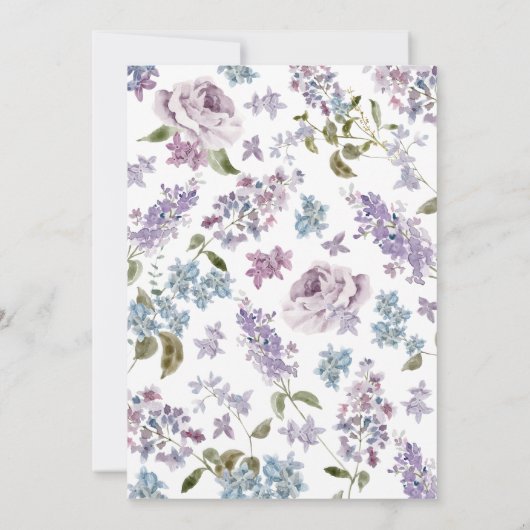 薄紫エレガント保存の日付 セーブザデート (裏面)