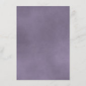 薄紫エレガント又はダスティパープルバラの結婚詳細 エンクロージャーカード (裏面)
