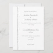 薄紫エレガント大理石の銀の輝き結婚 招待状 (正面)