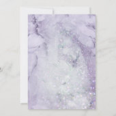 薄紫エレガント大理石金ゴールド結婚式招待状 招待状 (裏面)