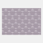 薄紫エレガント新郎新婦の結婚式 ラッピングペーパーシート (正面2)