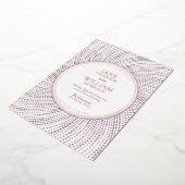 薄紫エレガント水彩箔結婚式招待状 箔招待状 (回転した状態)