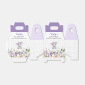 薄紫エレファントファースト誕生日パーティリトルピーナッツ フェイバーボックス (折り畳みなし)