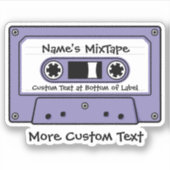 薄紫オーディオカセットテープ シール (正面)