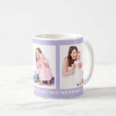 薄紫カスタムカラー3写パーソナライズされた真 コーヒーマグカップ (正面右)