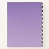薄紫カスタムモノグラム名 ノートブック (裏面)