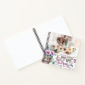 薄紫カスタム開花レシピ本結婚のギフト ノートブック (内部)