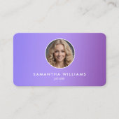 薄紫カスタムQR写真 名刺 (正面)