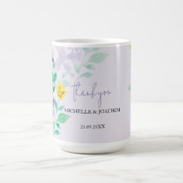 薄紫カラフルボーフローラ水色 コーヒーマグカップ
