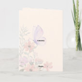 薄紫ガーデン誕生日カード カード (裏面)
