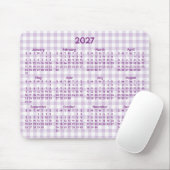 薄紫ギンガムのウィムジカル 2027年カレンダー マウスパッド (マウス)
