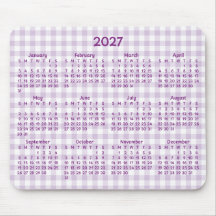 薄紫ギンガムのウィムジカル 2027年カレンダー