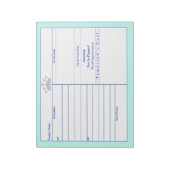 薄紫クラウン縁どピンク装飾パッド ノートパッド (回転)