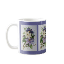 薄紫クレマティスつる植物アクリル絵画ズ