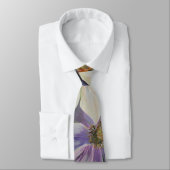 薄紫クレマティスつる植物アクリル絵画ズ ネクタイ (タイ)