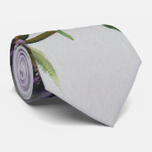 薄紫クレマティスつる植物アクリル絵画ズ ネクタイ (ロール)