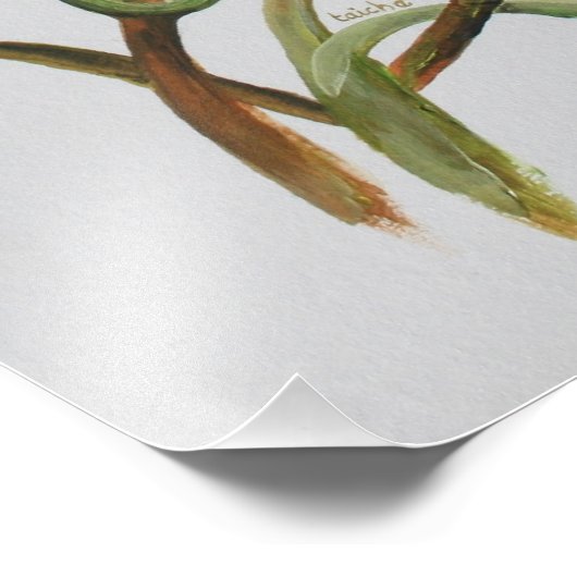 薄紫クレマティスつる植物アクリル絵画ズ フォトプリント            (角)