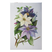 薄紫クレマティスつる植物アクリル絵画ズ フォトプリント            (正面)