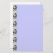 薄紫クレマティスつる植物アクリル絵画ズ 便箋 (正面/裏面)