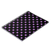 薄紫クロステッチブラック ノートブック (左側)