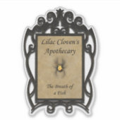 薄紫クロフェンの薬局：魚の息 シール (正面)