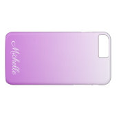 薄紫グラデーションパーソナライズされた名 Case-Mate iPhoneケース (裏面(横))