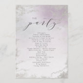 薄紫グラデーション銀箔の結婚儀式 プログラム (裏面)
