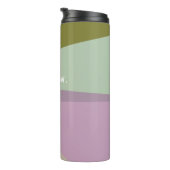 薄紫グリーンジオメトリカラーブロックパーソナライズされた タンブラー (回転右)