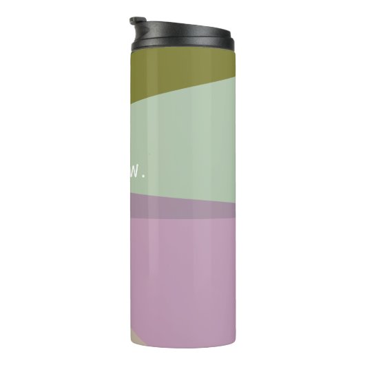 薄紫グリーンジオメトリカラーブロックパーソナライズされた タンブラー (回転右)