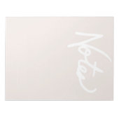 薄紫グレーのメモ帳（横線） ノートパッド (正面)