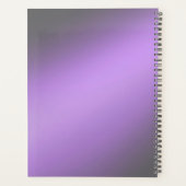薄紫グレーの月光グラデーション効果 プランナー手帳 (裏面)