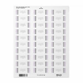 薄紫グレーダマスクカスタム差出人住所ラベル ラベル (フルシート)