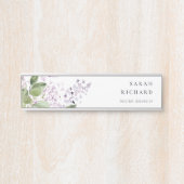 薄紫コテージガーデンウォーターカラーフローラ束 サインプレート (正面)