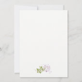 薄紫コテージガーデンウォーターカラーフローラ束 ノートカード (裏面)