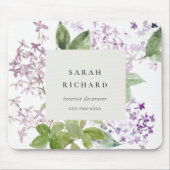 薄紫コテージガーデンウォーターカラーフローラ束 マウスパッド (正面)