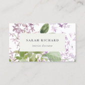 薄紫コテージガーデンウォーターカラーフローラ束 名刺