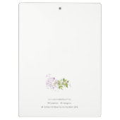 薄紫コテージガーデンフローラバンチビジネス クリップボード (裏面)